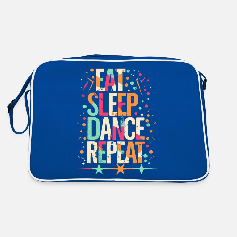 Eat Sleep Dance Repeat Typography Retro Bag