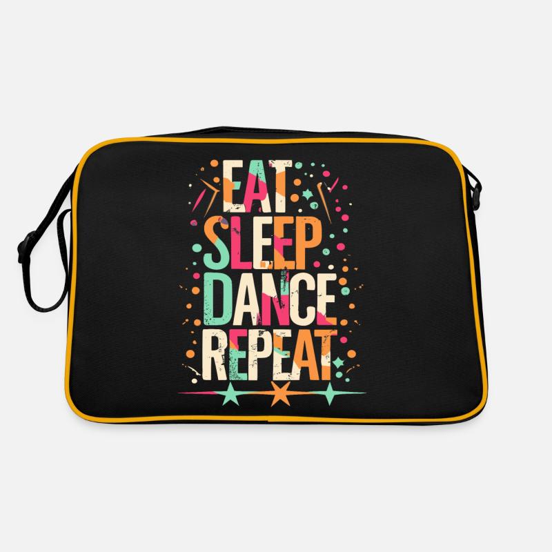 Eat Sleep Dance Répéter la typographie Sac Retro