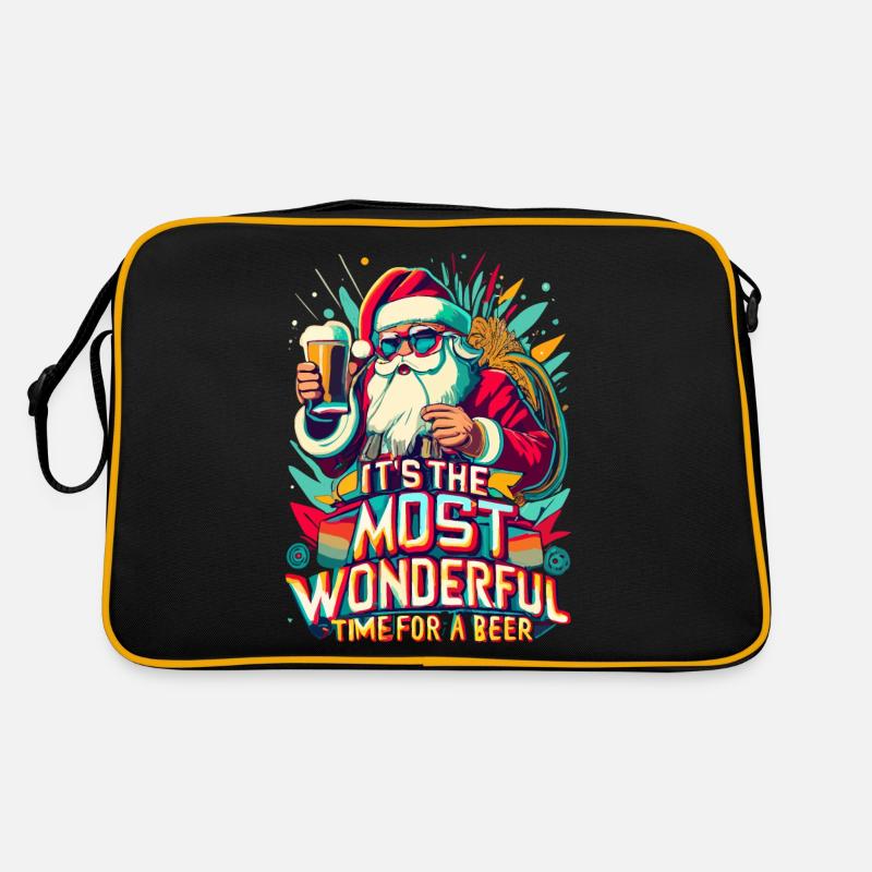 Weihnachtsmann- Bierliebhaber Geschenkidee Retro Tasche