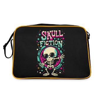 Skull Fiction Skull Skull Gift Idea - Sac Retro - noir/or - Dos