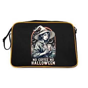 No Coffee No Halloween Morning Muffle Witch - Retro Bag - black/gold - Back