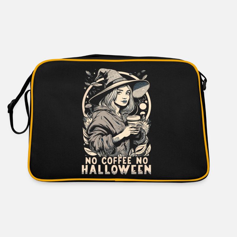 Pas de café Pas d’Halloween Coffee Lover Sorcière Sac Retro