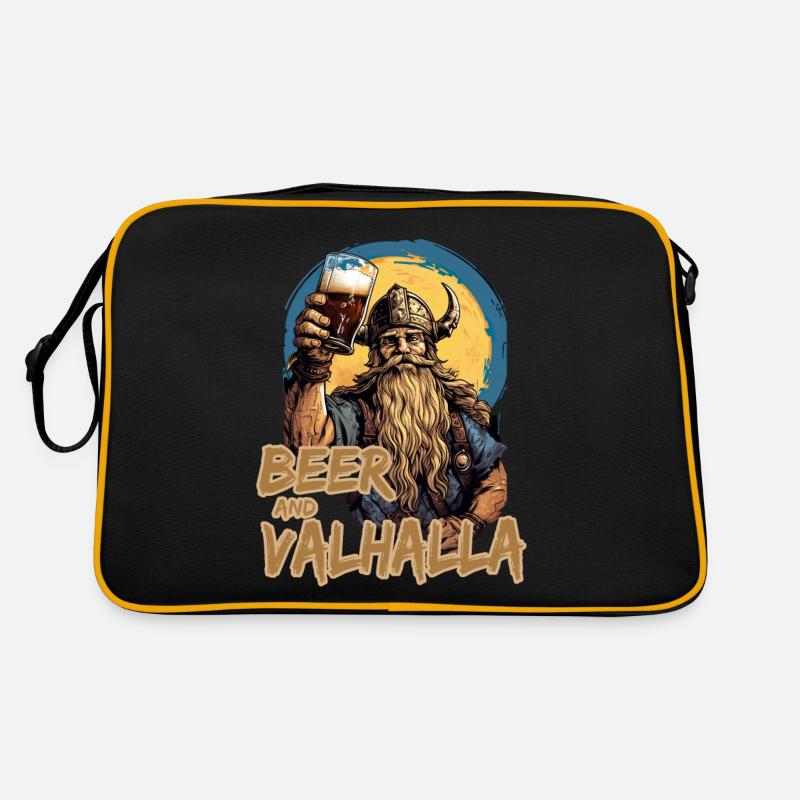 Beer And Valhalla Wikinger Retro Tasche