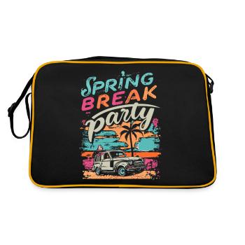 Spring Break Holiday Retro Vintage - Retro Bag - black/gold - Back