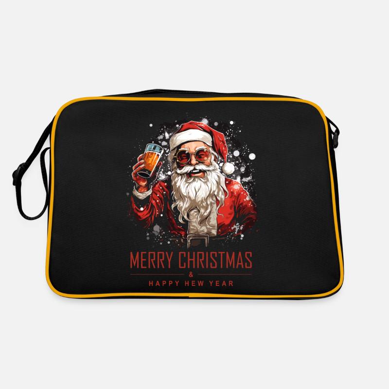 Drôle de Père Noël Le Père Noël boit de l’alcool Sac Retro