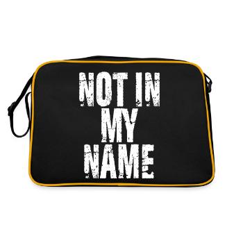 Not in my Name Quote - Retro Bag - black/gold - Back