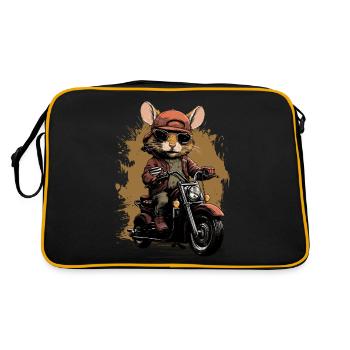 Rat cool sur une moto - Sac Retro - noir/or - Dos