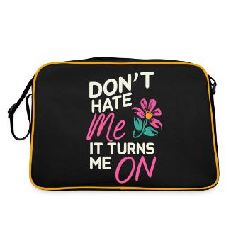 Ne me déteste pas, ça m’excite sur les dictons sarcastiques - Sac Retro - noir/or - Dos