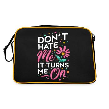 Ne me déteste pas, ça m’excite sur les dictons sarcastiques - Sac Retro - noir/or - Dos