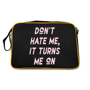 Ne me déteste pas, ça m’excite sur les dictons sarcastiques - Sac Retro - noir/or - Dos