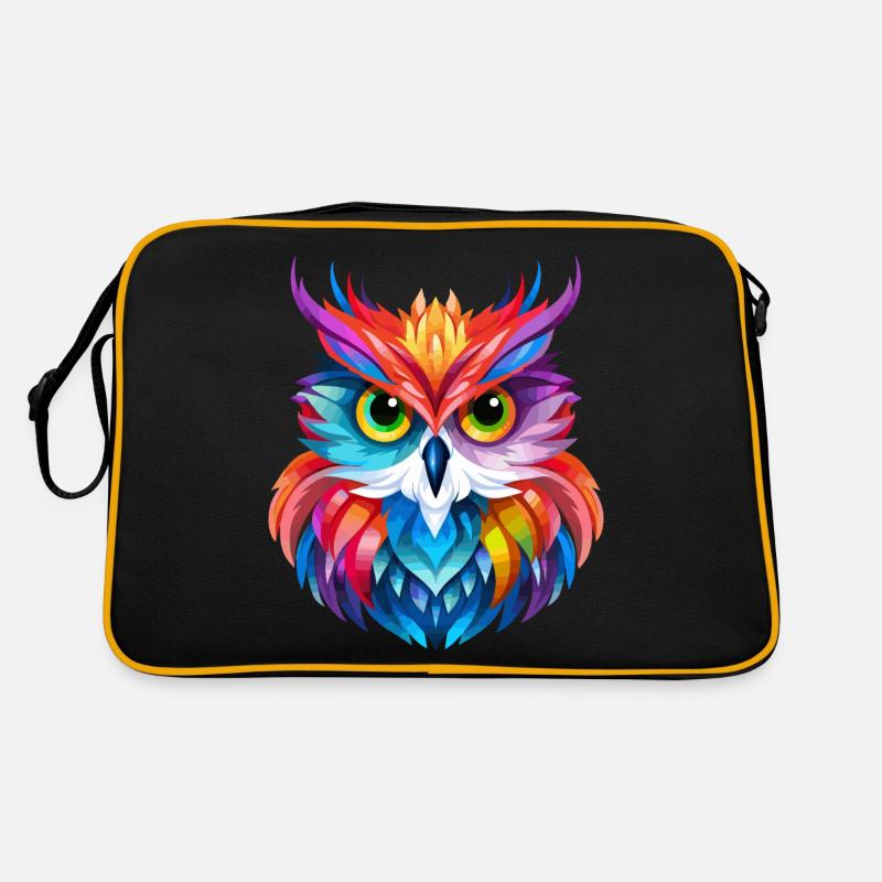 Conception de hibou coloré Sac Retro