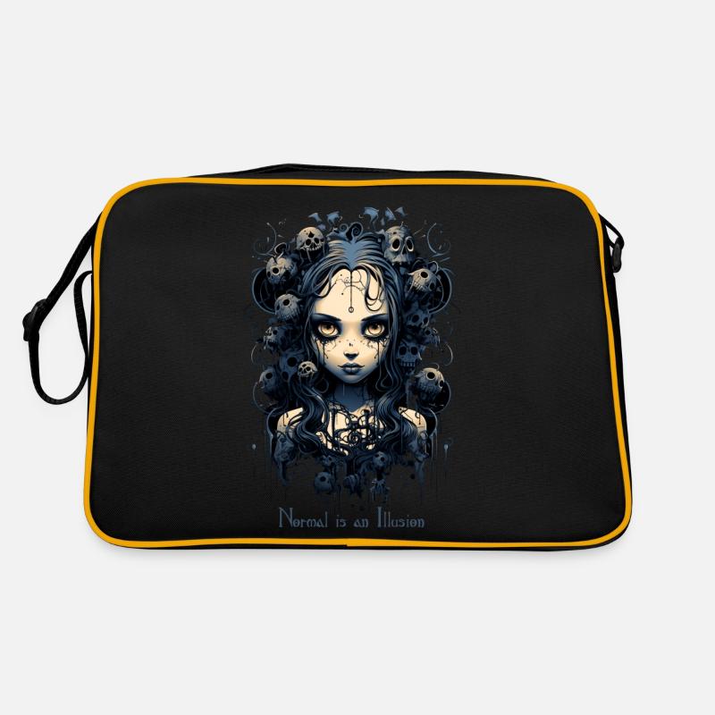 Fille gothique disant que la normalité est une illusion Sac Retro