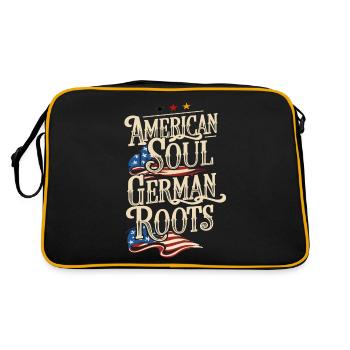 Âme américaine Racines allemandes Allemagne Amérique - Sac Retro - noir/or - Dos