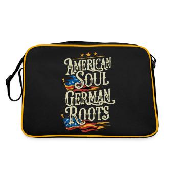 Âme américaine Racines allemandes Allemagne Amérique - Sac Retro - noir/or - Dos