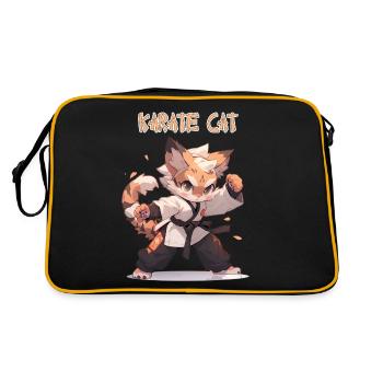 Drôle de Karaté Chat MMA Kawaii Arts Martiaux - Sac Retro - noir/or - Dos