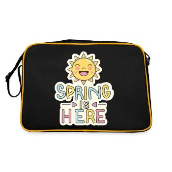 Printemps Le printemps est là, les fleurs du soleil - Sac Retro - noir/or - Dos
