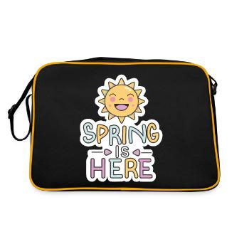 Printemps Le printemps est là, les fleurs du soleil - Sac Retro - noir/or - Dos