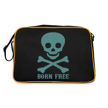 Crâne disant né libre - Sac Retro - noir/or - Dos