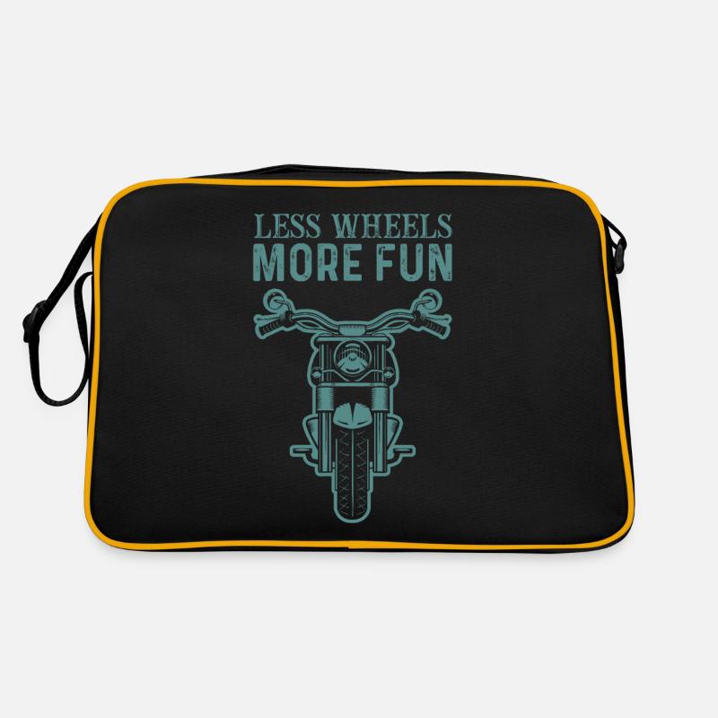 Moto disant moins de roues plus de plaisir Sac Retro