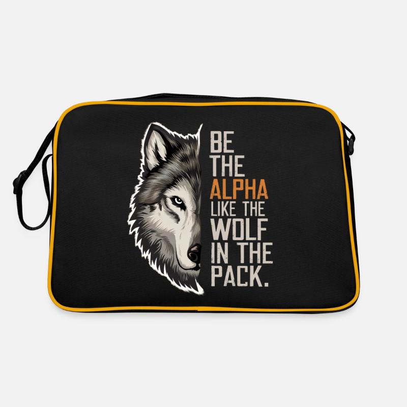 Loup Loups Dictons Drôles Animaux De Meute De Loup Sac Retro