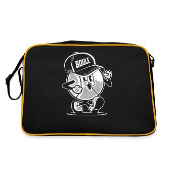 Boule de pétanque pour le Boule de pétanque Cap Boule - Sac Retro - noir/or - Dos