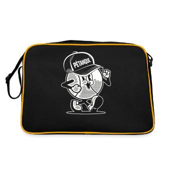 Boule de pétanque pour le Boule de pétanque Cap Boule - Sac Retro - noir/or - Dos