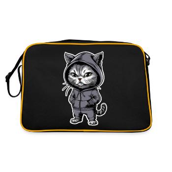 Angry Angry Cat - Retro Bag - black/gold - Back