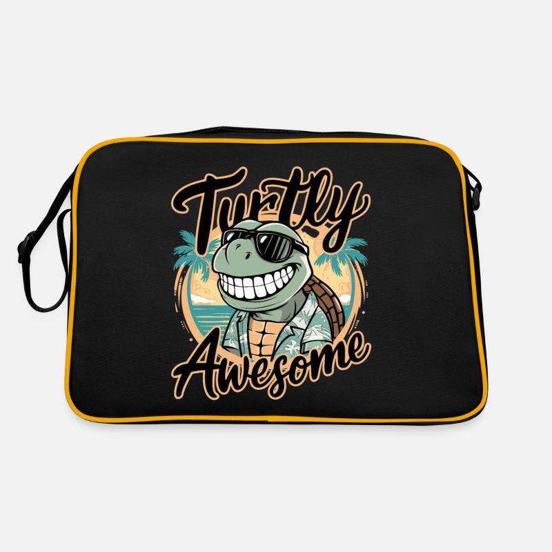 Funny Shield Greatest Saying Turtly Awesome Retro Bag