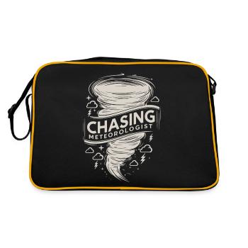 Tornado Twister Chasing Meteorologist - Retro Bag - black/gold - Back
