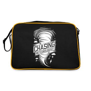 Tornado Twister Chasing Meteorologist - Retro Bag - black/gold - Back