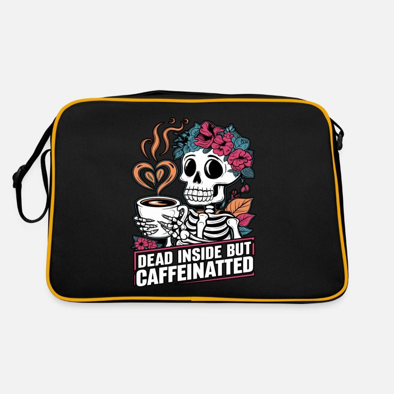 Drôle de café caféine squelette dire Sac Retro