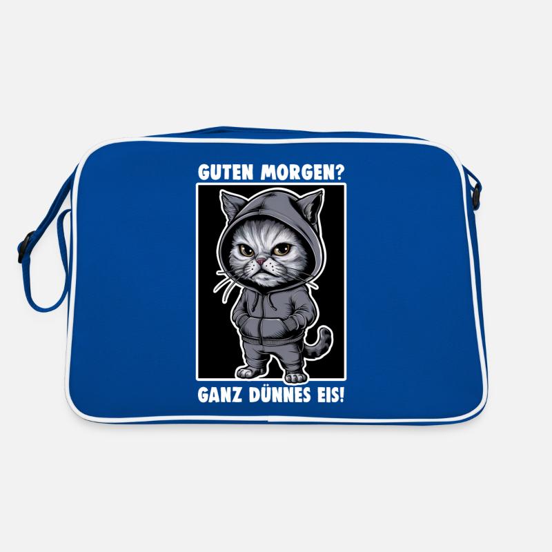 Genervte Katze Lustiges Katzen-Design Spruch Retro Tasche