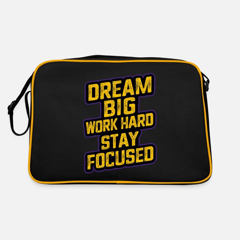 DREAM BIG WORK HARD STAY FOCUSED Retro Bag
