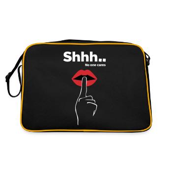 Déclarations effrontées CHUT PERSONNE NE S’EN SOUCIE - Sac Retro - noir/or - Dos