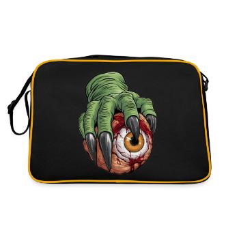Vert Monstre Main Oeil Sanglant Fête d’Halloween - Sac Retro - noir/or - Dos