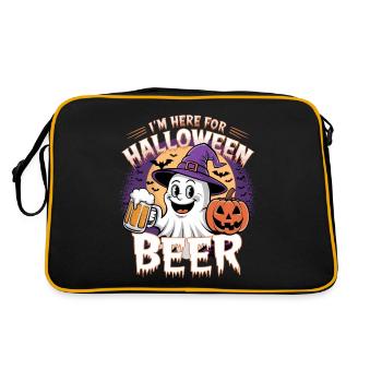 Lustiger Geist I'm here for Halloween Beer - Retro Bag - black/gold - Back