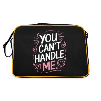 You can't handle me - Retro Bag - black/gold - Back