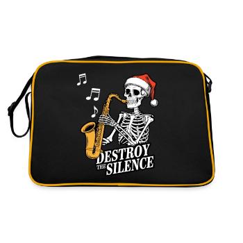 Saxophone squelette Destroy the Silence Musique - Sac Retro - noir/or - Dos