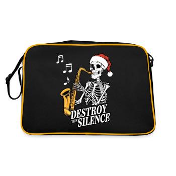 Saxophone squelette Destroy the Silence Musique - Sac Retro - noir/or - Dos