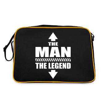 The Man The Legend Macho Casanova Sayings - Retro Bag - black/gold - Back
