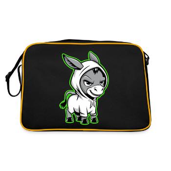 Donkey Urban Animal Style Animal Lover - Retro Bag - black/gold - Back