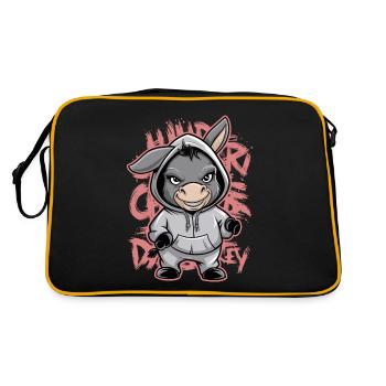 Donkey Urban Animal Style Animal Lover - Retro Bag - black/gold - Back
