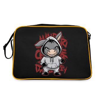 Donkey Urban Animal Style Animal Lover - Retro Bag - black/gold - Back