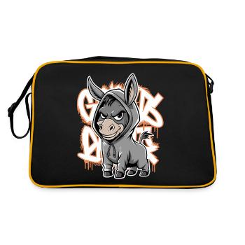 Donkey Urban Animal Style Animal Lover - Retro Bag - black/gold - Back