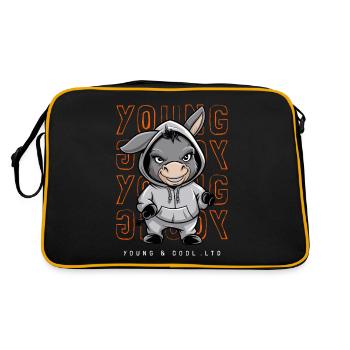 Donkey Young and Cool Animal Lover - Retro Bag - black/gold - Back