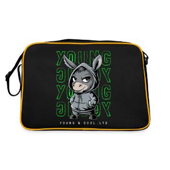 Donkey Young and Cool Animal Lover - Retro Bag - black/gold - Back