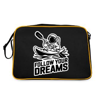 Kayak Astronaute Suivez vos rêves - Sac Retro - noir/or - Dos