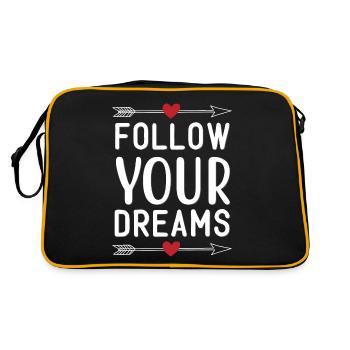 Suivez vos rêves - Sac Retro - noir/or - Dos