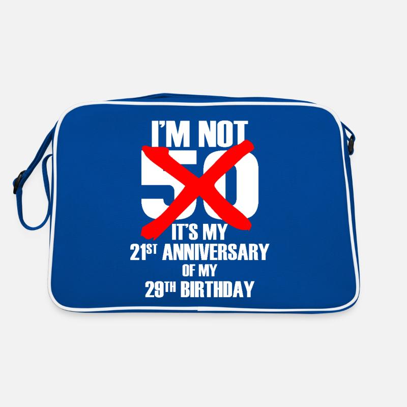 I'm not 50 - 50th Birthday Proverbs Quotes Retro Bag