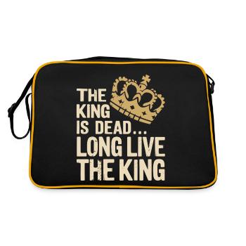 The King is Dead long live the King Quote Sayings - Retro Bag - black/gold - Back